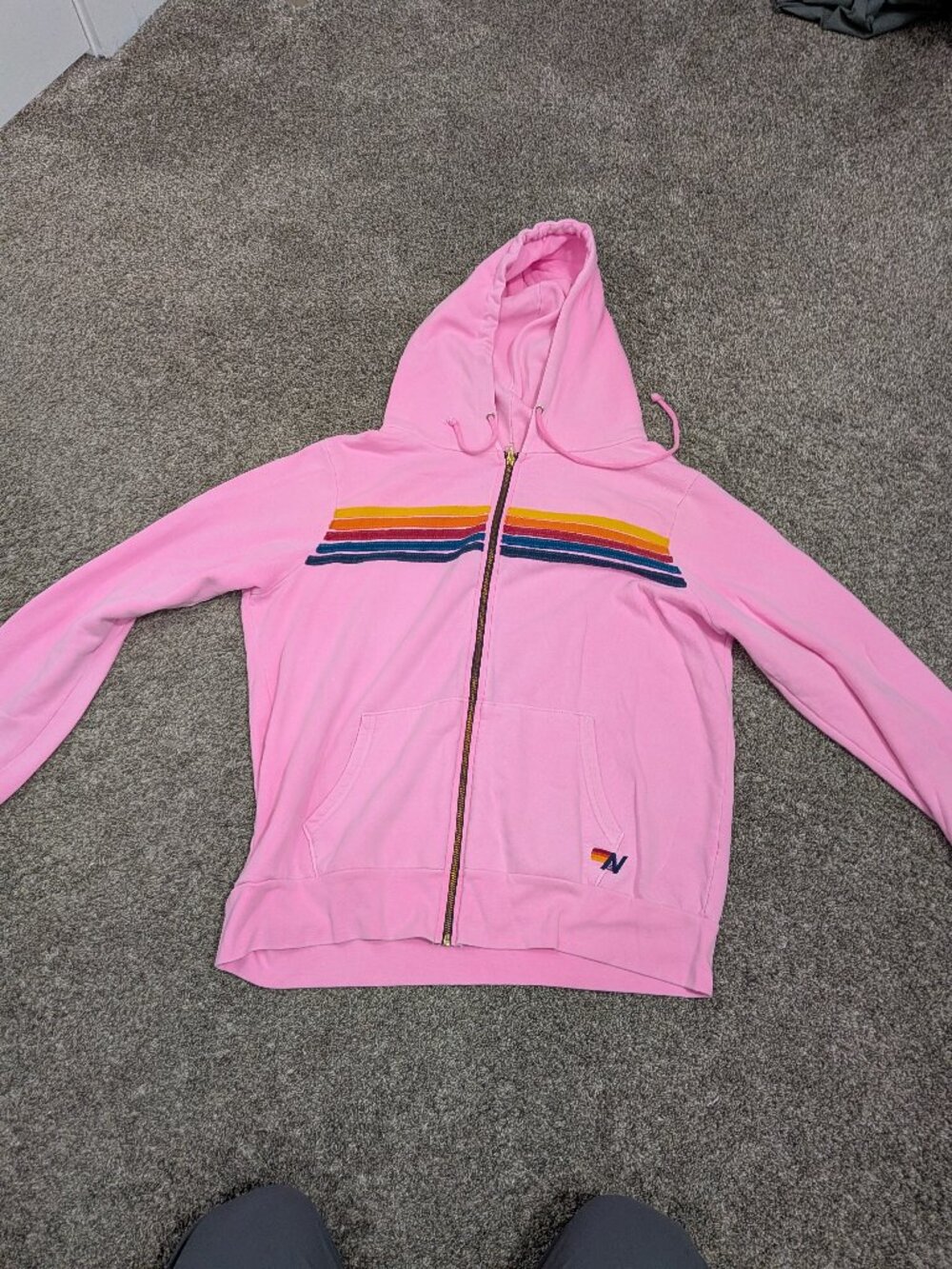Aviator nation xxl pink zip hoodie jacket